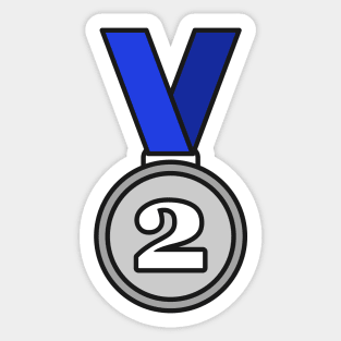 Second Place Silver Medal Sticker